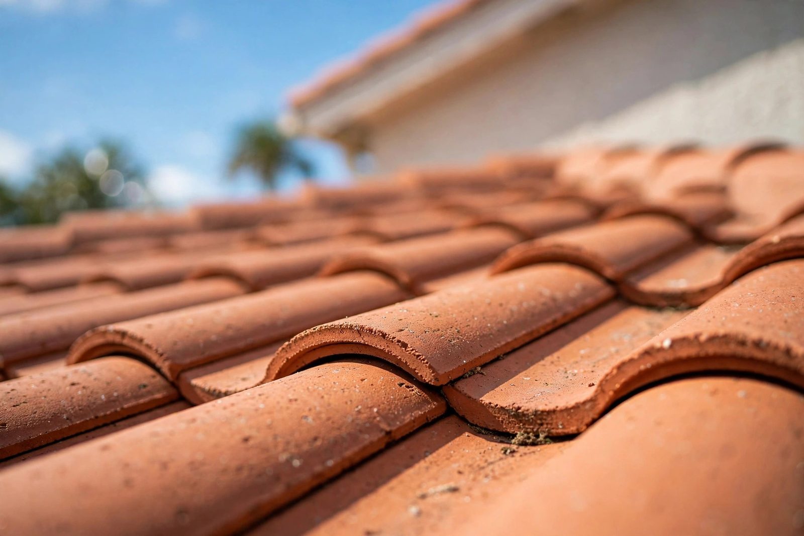 Concrete barrel tile roof on a Florida home